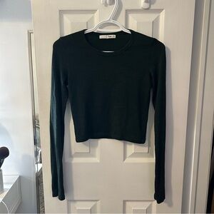 Aritzia Dark Green Long Sleeve Top